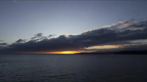 Time lapse of sunset ocean view near Sooke, BC, Vancouver Island, beautiful Stock Footage 262300176