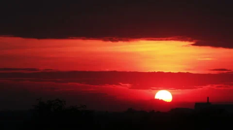 Time lapse of sunset or sunrise (reverse). Stock Footage 45962556