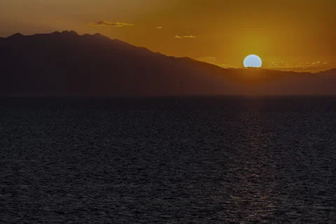 Time lapse of sunset over Aegean sea Stock Footage 320003664