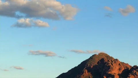 Time lapse of sunset over camelback mountain Stock Footage 73012866