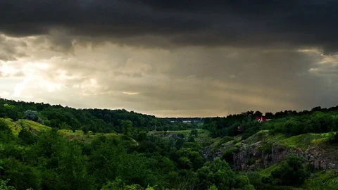 Time lapse of sunset over canyon Stock-Footage 70925757
