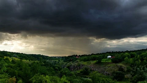 Time lapse of sunset over canyon Video stock 71348836