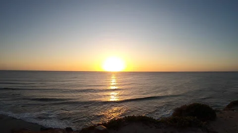 Time-lapse at sunset over the coast of Western Australia Stock Footage 143985942