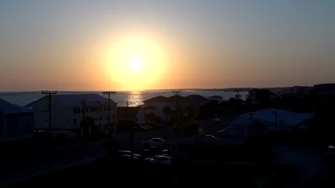 Time-lapse sunset over Gulf of Mexico Stock Footage 93100571