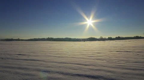 Time lapse of sunset over the idyllic snow landscape Video stock 47208195