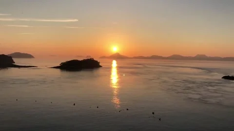 Time-lapse Sunset over Jindo Island, Korea (4K) Stock Footage 312730348