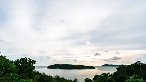Time lapse of Sunset Over Langkawi Island in Malaysia Stock Footage 108324340
