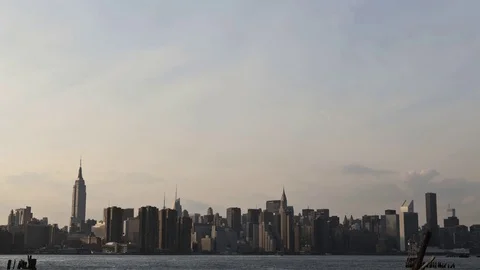 Time Lapse of Sunset Over Midtown Manhattan NYC Empire State Building 動画素材 71221868