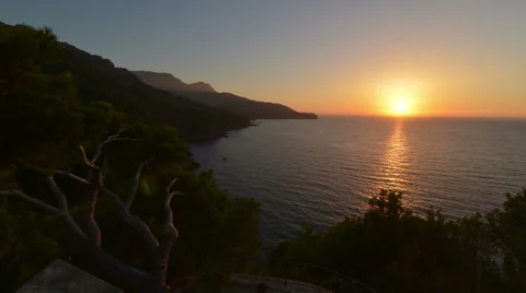 TIME LAPSE Sunset over Sea Stock Footage 58816796