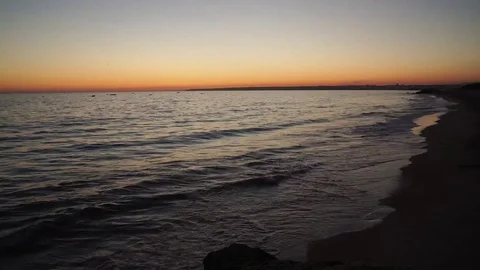 Time lapse Sunset over sea Stock Footage 84234436