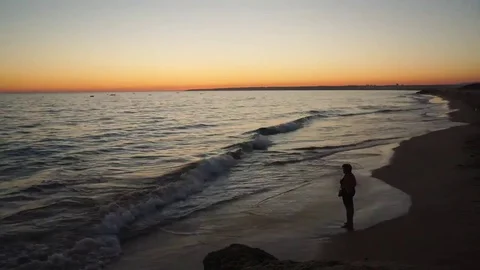 Time lapse Sunset over sea Stock Footage 84234441