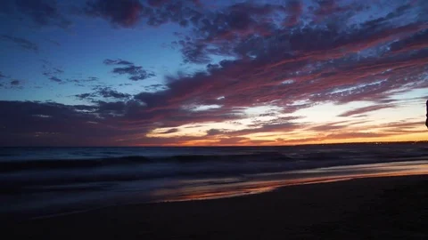 Time lapse Sunset over sea Stock Footage 84234443