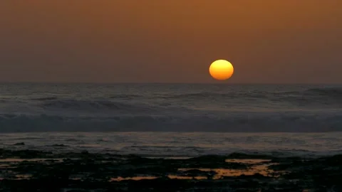 Time lapse of Sunset over the Sea Stock Footage 236505872
