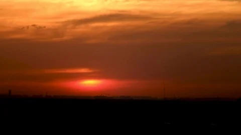 Time lapse sunset overlooking the Ostankino tower Stock Footage 108781416