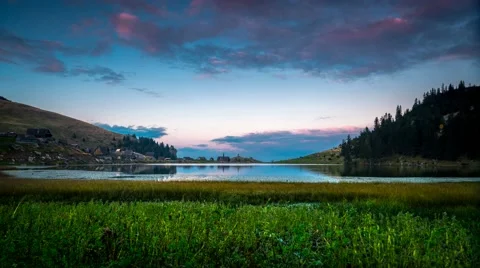Time Lapse of sunset at Prokosko lake, 4K 스톡 동영상 47107603
