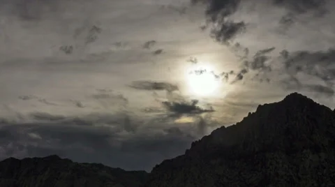 Time lapse sunset red rocks sky 1 Stock Footage 34484601