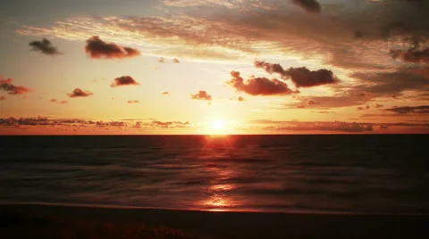 TIME LAPSE Sunset sea Vídeo Stock 45557896