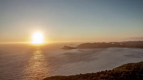 Time Lapse Sunset Sea Stock Footage 83794397