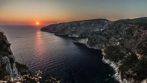 Time Lapse Sunset Sea Stock Footage 84225619