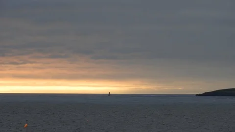 Time Lapse Sunset on the sea - Scotland Stock Footage 112950153