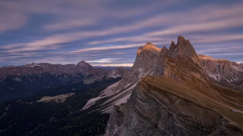 Time lapse sunset Seceda Stock Footage 83467989