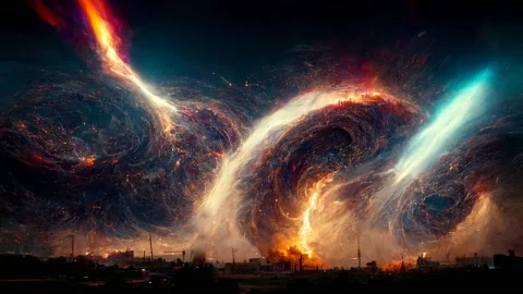 Time lapse of sunset sky. Abstract nature background, Animation Loop Stock Footage 211708056