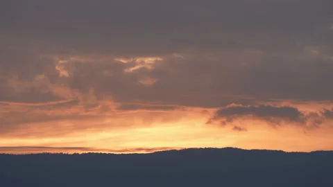 Time lapse of sunset sky and clouds background Stock Footage 219735714