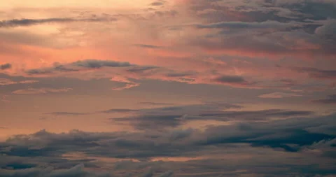 Time lapse Sunset sky with clouds rolling during evening to dusk. Stock Footage 158525570