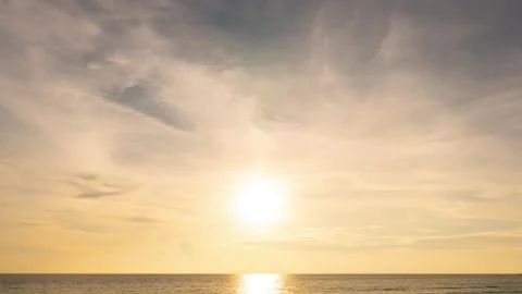 Time lapse sunset in the sky moving clouds background 	 Stock Footage 153382595