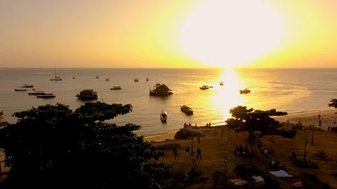 Time lapse. Sunset in Stone Town. Zanzibar, Tanzania. Stock Footage 86788651