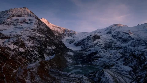 Time lapse sunset Sustenpass Stock Footage 83467964