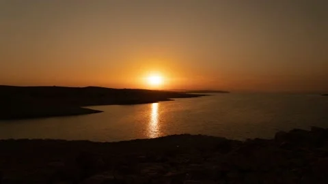 Time Lapse, Sunset At The Tigris Dam, Kurdistan, Iraq Stock Footage 173338601