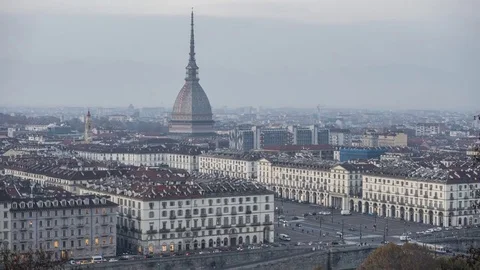 Time lapse  Sunset Turin Stock Footage 69710312