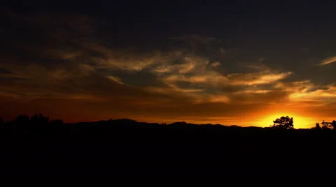 Time-lapse of sunset in Utah Stock Footage 52328240