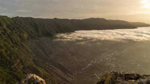 Time Lapse sunset in a valley, El Hierro, Canary Islands Stock Footage 115548400