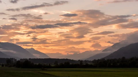 Time Lapse - Sunset in the valley 스톡 동영상 58649420