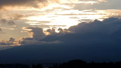 Time lapse of sunset with view on High Tatras in Slovakia 库存影片 91747534