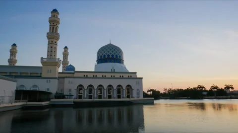 Time-lapse of sunset view over the Kota Kinabalu Stock Footage 54719695