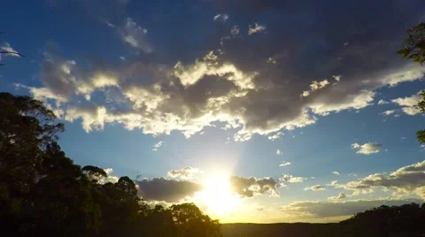 Time Lapse Sunset in Winter with Drifting Clouds  Stock Footage 66456158