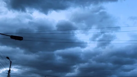 Time-lapse supercell storm cloud - 4k Stock Footage 107625132