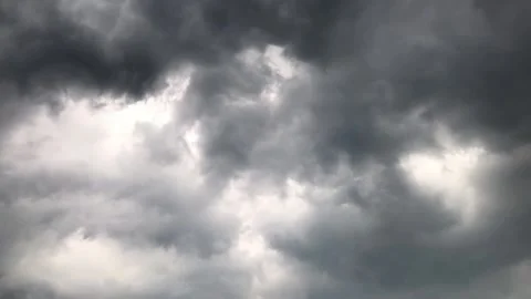 Time-Lapse Supercell Storm Cloud Stock Footage 204858693