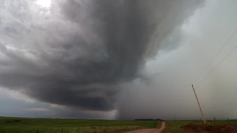 Time lapse supercell thunderstorm Stock Footage 124819058