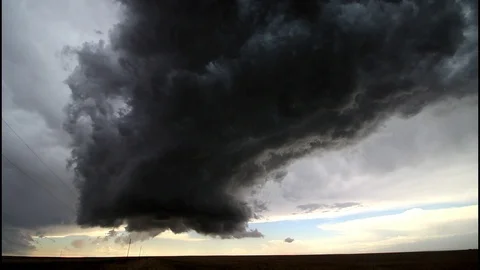 Time Lapse of Supercell Thunderstorm Updraft Stock Footage 91466000