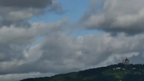 Time lapse Superga Hill Stock Footage 75157807