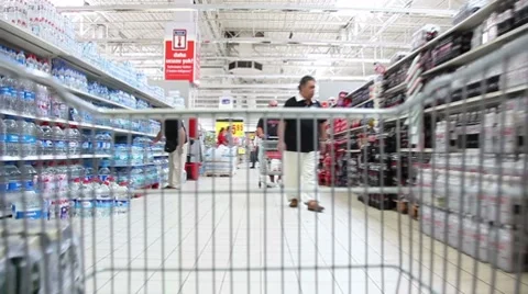 Time Lapse Supermarket 3 HD 1080p Stock Footage 8662614