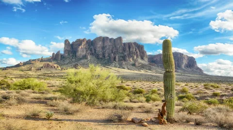 Time lapse of Superstition Mountains Stock Footage 64753743