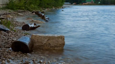 Time lapse surf on the beach Stock Footage 51613321