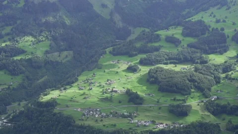 Time Lapse of Swiss fields land of financial security Stock Footage 155306888