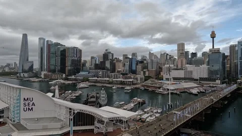 Time-lapse of Sydney CBD and Darling Harbour Stock Footage 336271752