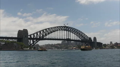 A time-lapse of the Sydney Harbor Bridge, Australia Stock Footage 58494393